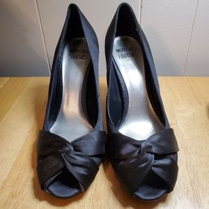 Satin Black 3" Mootsies Tootsies Heels